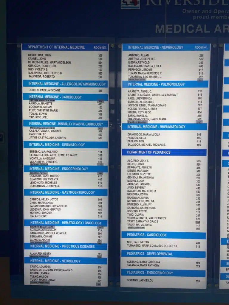 Riverside Bacolod Hospital List of Doctors _ IMG_9516