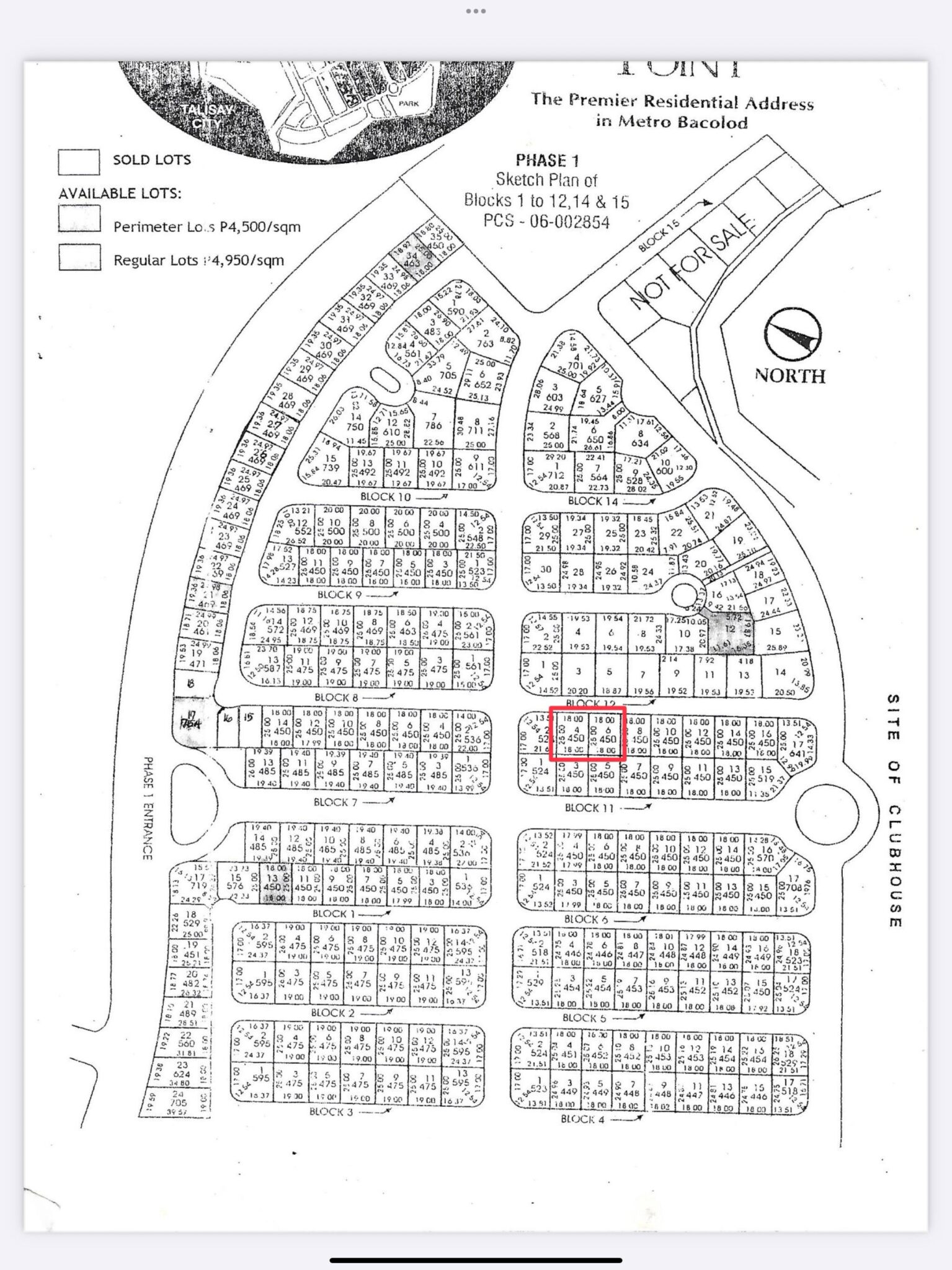 900 sqm Lot in Ayala North Point for Sale