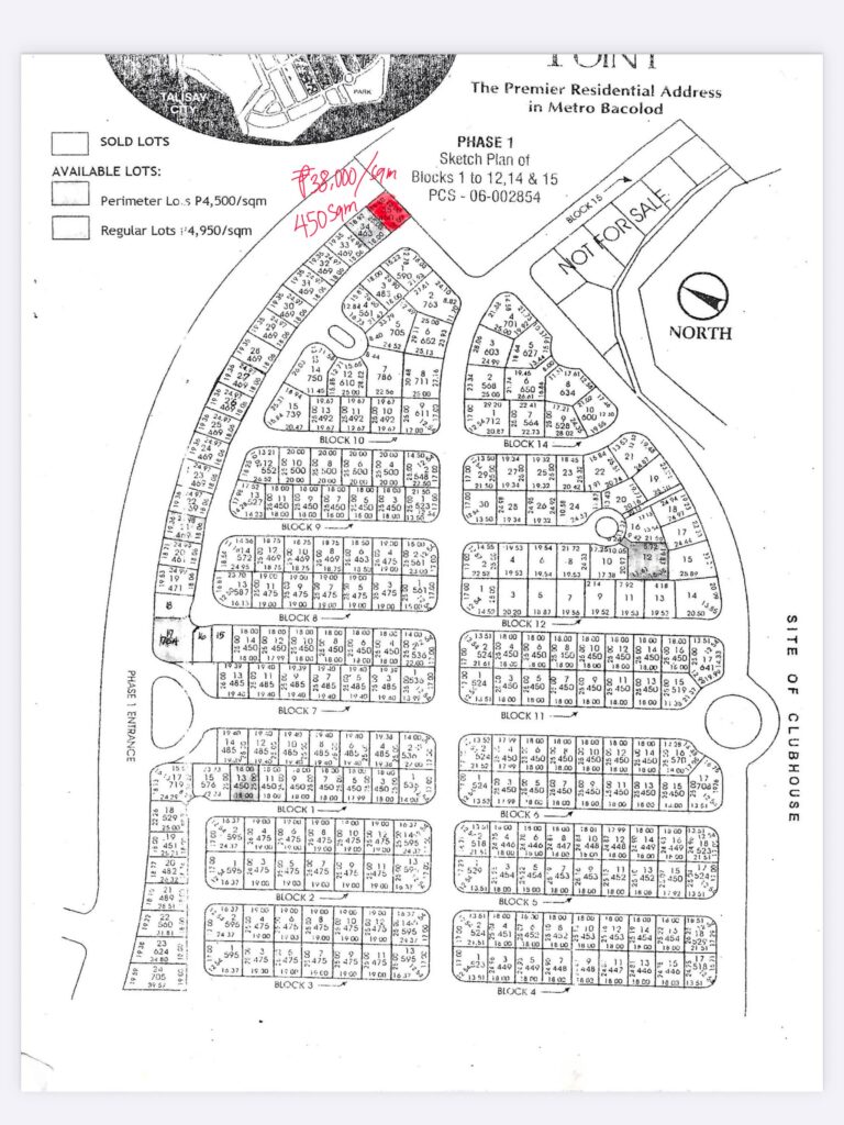 450 sqm Ayala Land for Sale