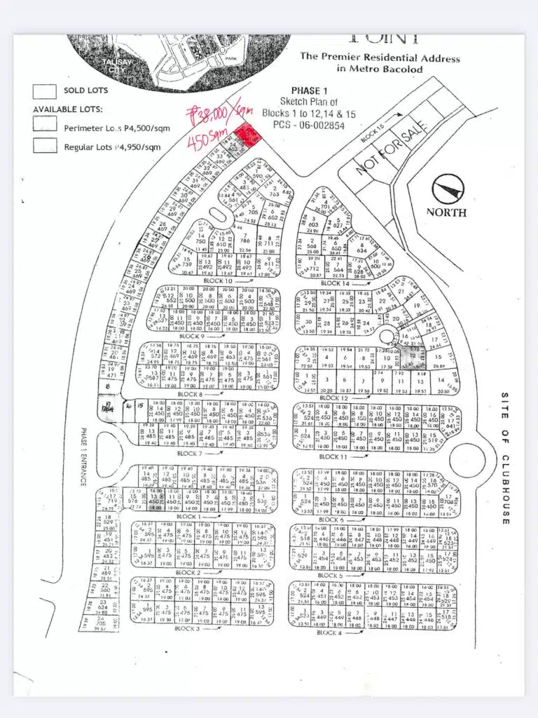 450 sqm Ayala Land for Sale