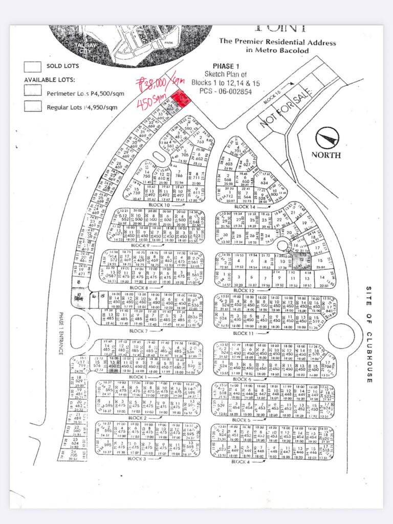 450 sqm Ayala Land for Sale