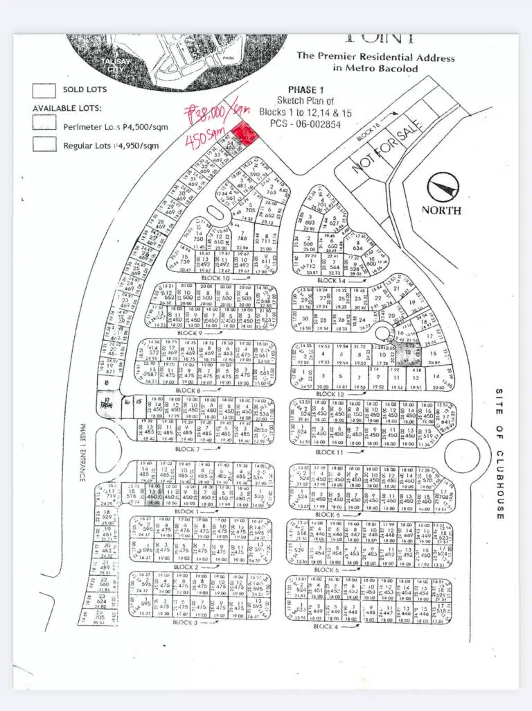 450 sqm Ayala Land for Sale